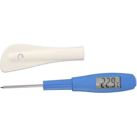 Silicone spatula thermometer, digital display, stainless steel, for preparing baby food and water (1/5)
