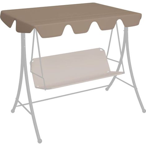 Toit de rechange de balançoire Rapide à Installer Tonnelle Tente Pavillon - Taupe 150/130x70/105 cm BV938189 - BonneVie (1/5)