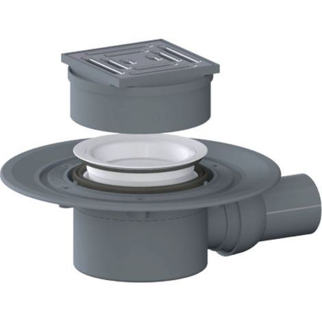 Siphon à sortie horizontale pour receveur prêt à carreler – Écoulement en un point - Sopro