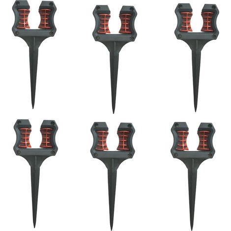 Lot de 6 guides de tuyau d'arrosage, support de tuyau d'arrosage, support de tuyau de pelouse, support de tuyau avec piquet pour protéger les plantes de jardin, cours, parterres de fleurs (1/5)