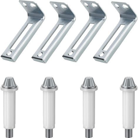 Quincaillerie pour portes pliantes, kit de pivot inférieur pour 4 portes et support de pivot, pièces de réparation pour portes de placard pliantes. (1/5)