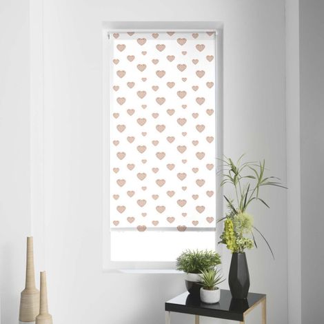 Store Enrouleur Tamisant "Piccolino" 60x90cm Or & Rose (1/3)