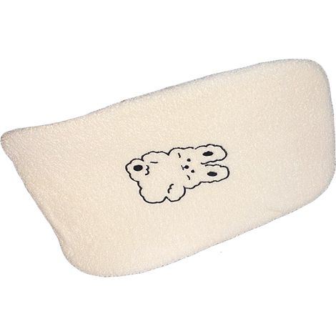 Appuie-dos de siège auto lapin universal en polaire berbère douce anti-dérapant style cartoon mignon pour intérieur véhicule (1/5)