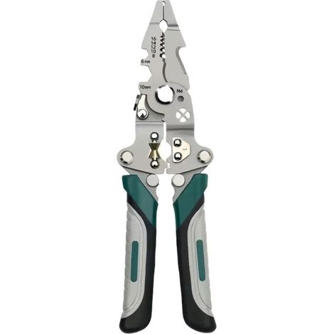 Pince à dénuder multifonction pliable 12 en 1 pour couper, sertir et enrouler des fils pour électriciens domestiques (6 mm)