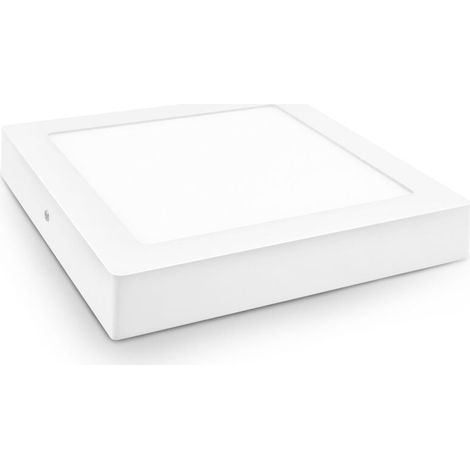 Downlight LED carré mat blanc surface 24w chaud