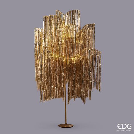 EDG Enzo De Gasperi Albero di Natale Led Frange 1.500 Microled H 250 Cm D 160 Cm Champagne (1/4)