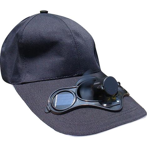 Chapeau de festival noir pour homme avec ventilation solaire et protection UV (1/3)