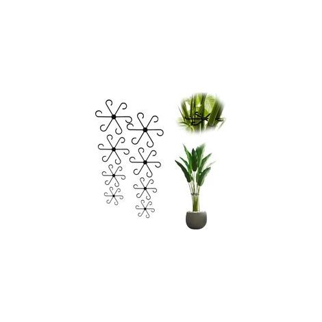 8 Tuteur Plante, Pinces de Soutien réutilisables pour Plantes, 4 Tailles de Support pour Plantes Grimpantes, adaptés à la décoration végétale d'intérieur (Noir) (1/5)