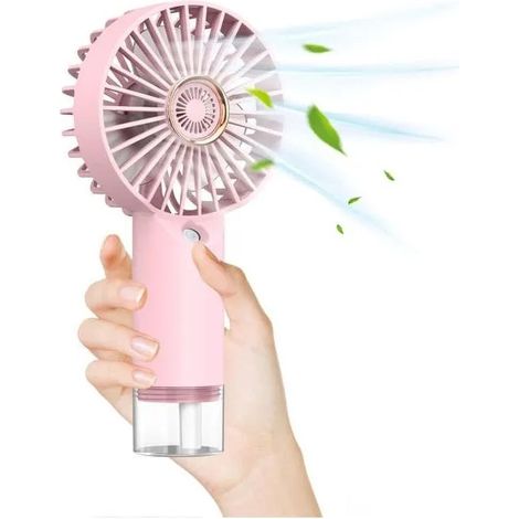 Ventilateur Pulvérisation Portatif,Mini Ventilateur Portatif Rechargeable par USB - Refroidisseur d'air Ventilateur de Poche,Bureau (1/5)