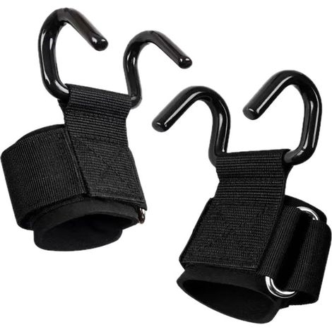 Confezione da due ganci per bilanciere da allenamento in palestra: stacco da terra, sollevamento pesi, barra per trazioni, sollevamento pesi (1/5)
