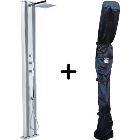 Douche Hybride Dada Straight 40L Coloris Inox + Housse d’hivernage pour douche solaire