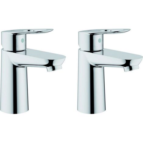 Grohe – Mitigeur de lavabo monotrou – 23337000DUO – Levier en métal – Cartouche céramique 28 mm – Chrome éclatant – Système de montage rapide