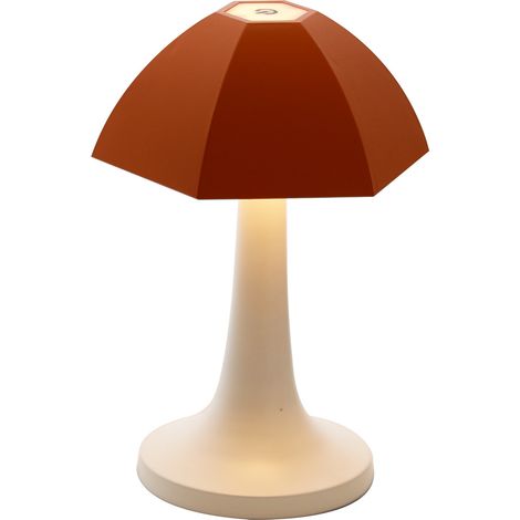 Lampe champignon design danois style nordique rechargeable USB, abat-jour en forme de parapluie pour chevet et déco tendance (1/5)