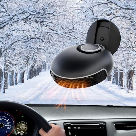 Chauffage de Voiture 12V 120W, 2 en 1 Voiture Chauffage De Ventilateur Voiture Portable Dégivreur De Chauffage De Voiture avec pivotant à 360° pour Voiture Caravane Camion (1/5)