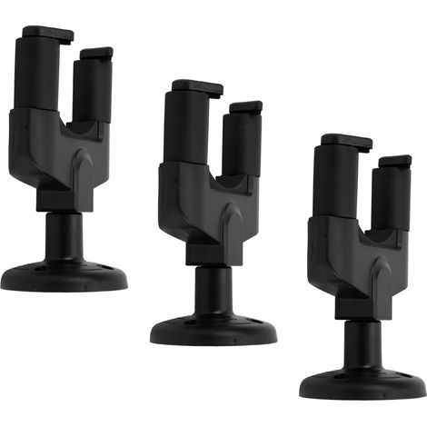 Support Universel 3 Crochets Noir pour Guitare, Basse et Ukulélé (1/5)