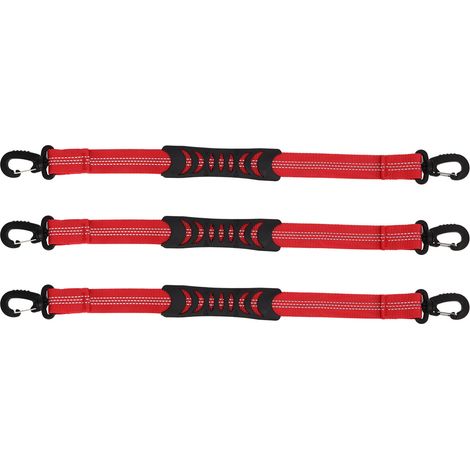 Lot de 3 sangles porte-chaussures rouges en nylon pour patins à roulettes, skis et snowboard, lanières de transport pour chaussures de sport (1/5)