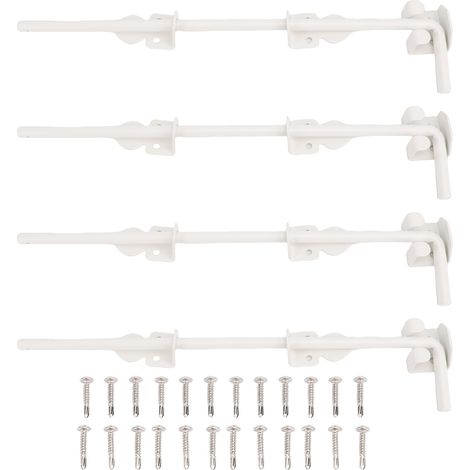 Kit de 4 Verrous d'Ancrage à Barre Cane 18" pour Portes et Grilles Bois/Métal - Barres de 1/2" en Acier Antirouille (1/5)