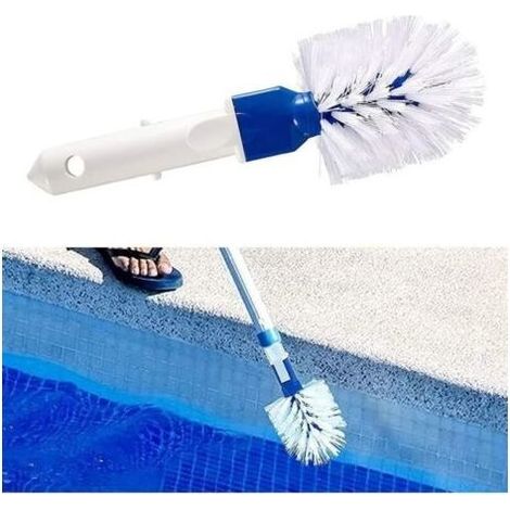 Brosse angle ronde piscine Nettoyage précis des marches et recoins (1/5)