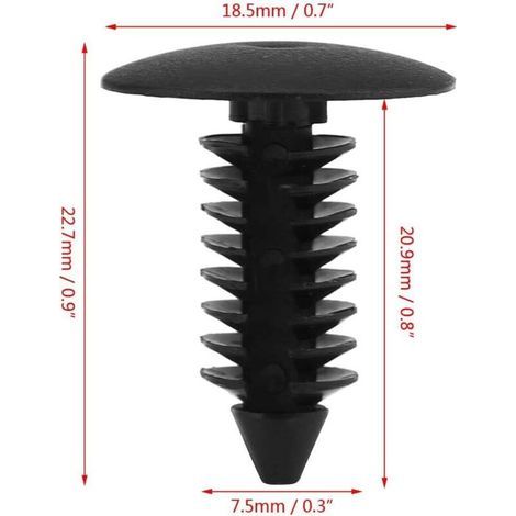 Attache de retenue, 100Pcs Garniture de porte de voiture universelle Rivets de pare-chocs Clip Vis Attache de retenue clips