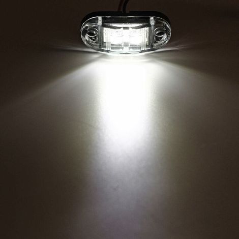 Feux de Gabarit Latéraux Feux De Dégagement LED pour 12V 24V Universel Remorque Camion Lorry Caravan Bus (4pcs Blanc) (1/3)