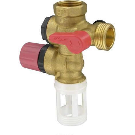 1 – Sicherheitsgruppe – Sanitärzubehör – Warmwasserkreislaufschutz – Sanitärinstallation – Edelstahl – Standardgröße (1/3)