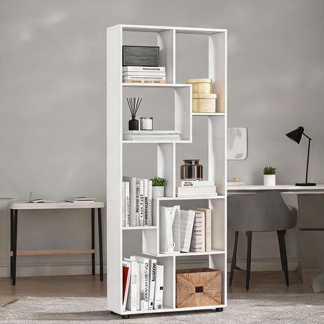 Bibliothèque blanc en bois 70 x 24 x 178 cm (1/5)