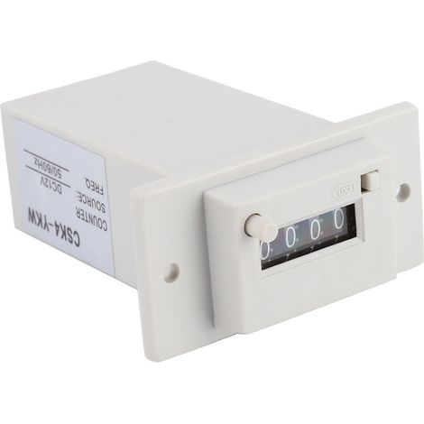 CSK4-YKW Totalisateur industriel mécanique à 4 chiffres (0-9999) - Compteur d'impulsions électromagnétiques 12 V CC