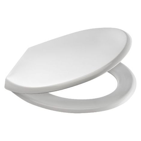 Abattant WC universel mode'le S12 SPA en polypropyle'ne 36,5x43,5 cm blanc charnie'res en plastique re'glables