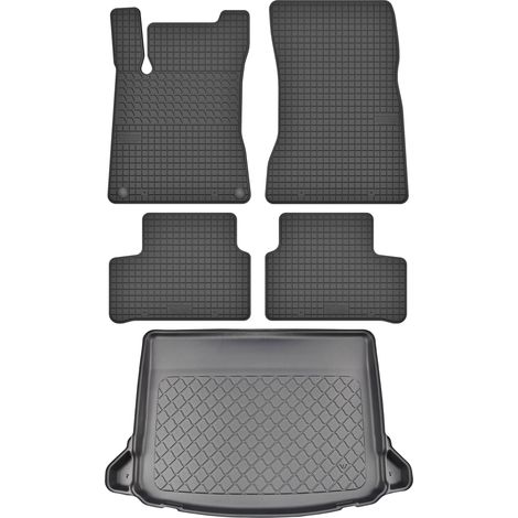 Juego de alfombrillas de goma para coche y maletero para Mercedes Clase A W177 Hatchback desde mayo de 2018.