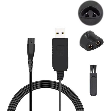 Câble de chargeur 12 V pour rasoir électrique Braun séries 5, 7, 9 et 3, adaptateur de charge de remplacement, cordon d'alimentation compatible avec l'épilateur (1/5)