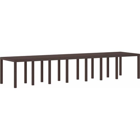 Maison Exclusive - Tavolo da Giardino Marrone 400 x 100 x 73 cm polyrattan (1/5)
