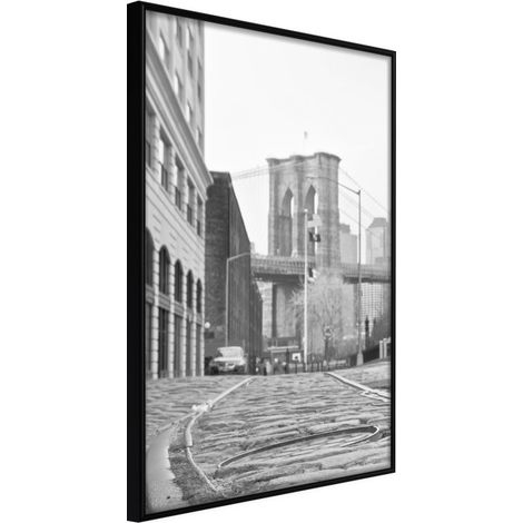 Affiche Murale Encadrée "Postcard from New York" 40 x 60 cm Noir