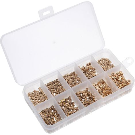 Écrous moletés en laiton Unomor M2 M3 kit de 500 pièces (1/5)