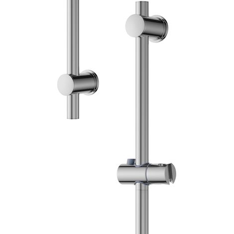 68 cm lange, verschiebbare Duschstange aus Edelstahl, Chrom-Finish, höhenverstellbar, langlebige, moderne Badezimmerarmatur (1/5)
