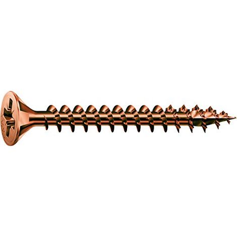 VITE SPAX TESTA SVASATA CROCE BRONZATA TUTTO FILETTO  D.4X60 mm (1/4)