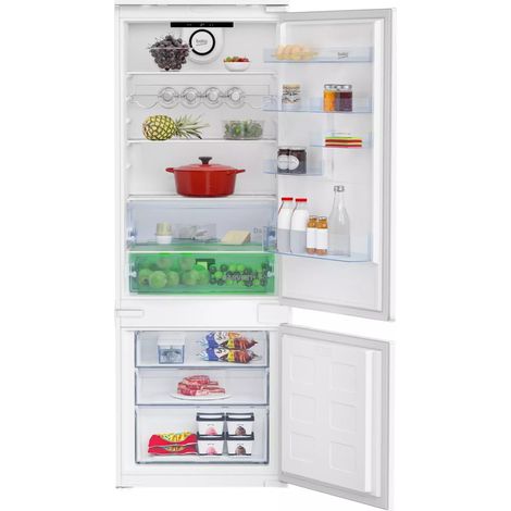 Beko – Réfrigérateur encastrable 2 portes 400L – Froid ventilé – Niveau sonore 39 dB – Affichage LED – Dimensions 177,2 x 54,5 x 54,5 cm
