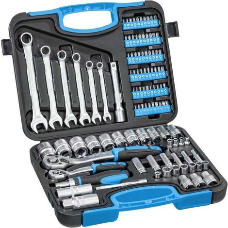 Güde - Set di 104 pezzi con bussole, inserti e chiavi inglesi GWZK 104 39002 (1/4)