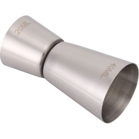 Verre doseur en acier inoxydable 304, jigger double pour cocktails de bar (40/20cc) (1/4)
