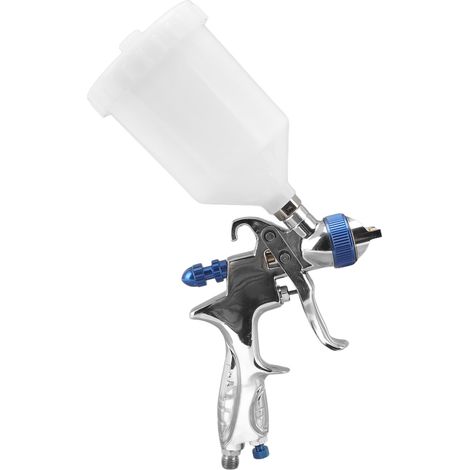 Pistolet pneumatique haute atomisation 1,4 mm H-887, pas G1/4, godet gravitaire bleu, pistolet à peinture. (1/5)