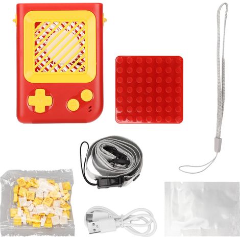 Rechargeable Necklace Fan 3 Levels USB Rechargeable Battery Operated Neck Fan with Lanyard Blocks for Travel Camping Hiking Red (1/5)