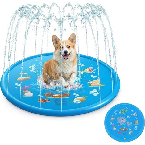 CCYKXAPataugeoire pour animaux de compagnie - Pliable - Tapis de jeu pour enfants - Piscine gonflable pour le jardin d'été - Tapis de jeu pour (150 cm) (1/5)