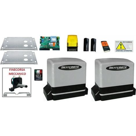 Kit Set 2 Motori Per Doppia Due Anta Automazione Cancello Scorrevole 230v 600kg