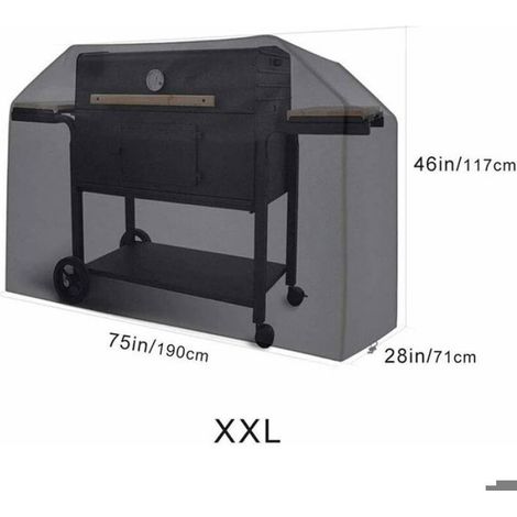 Housse Barbecue - Tissu Oxford Impermeable - 190 x 71 x 117 cm - Pour Protection Extérieure - 1 Pièce (1/5)