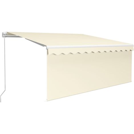 Maison Exclusive - Tenda da Sole Retrattile Manuale con LED 3,5x2,5 m Crema