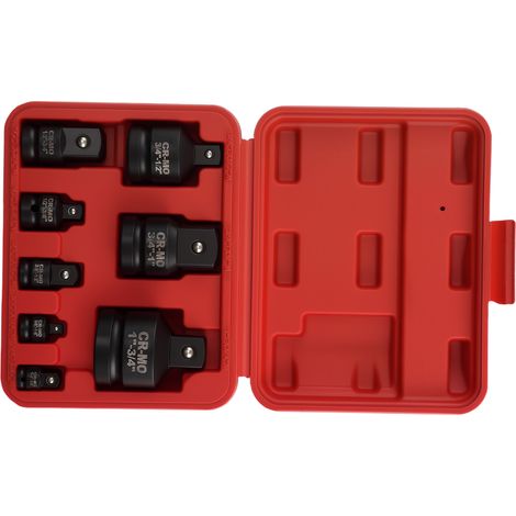 8 Pcs Adaptateur Réducteur Douille Choc Cr-Mo 1/4 3/8 1/2 3/4 1in SAE (1/5)