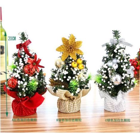 3 pc Arbre De Noël 20cm Mini Paquet De Noël Arbre Décoration De Bureau Cadeau Pour Enfants Arbre De Noël Petites Décorations (1/4)