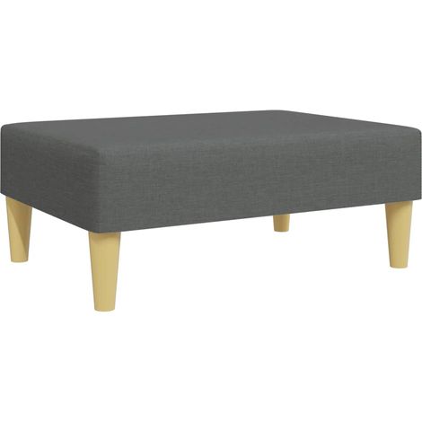 Repose-pied gris foncé 77x55x31 cm tissu