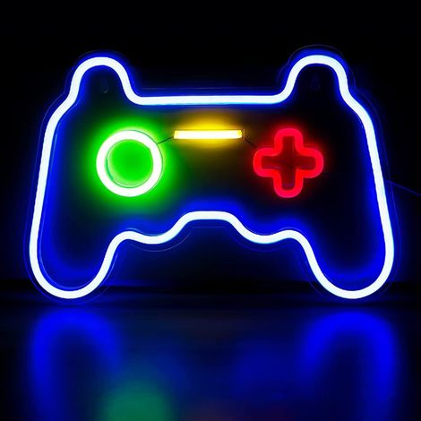 Jeu Néon Gaming Neon Lights Neon Lights led néons Wall Decor Enseignes au Néon Chambre Enfants Aire de jeux Neon Party Room Decor(5v) (1/5)