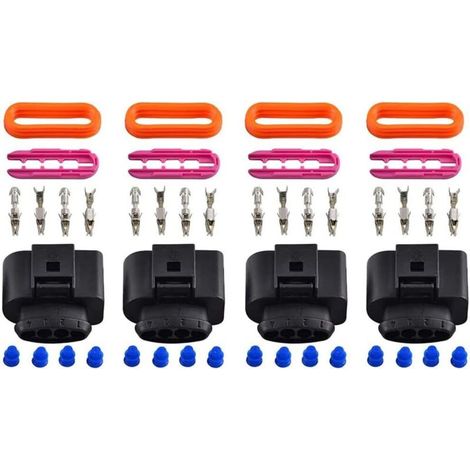 Lot de 4 connecteurs de bobine d'allumage pour A4 08-16 A6 11-16 A8 10-13 Golf 12-16 11-16 Tourna Transporter 2016 Passta Polo 13-16
