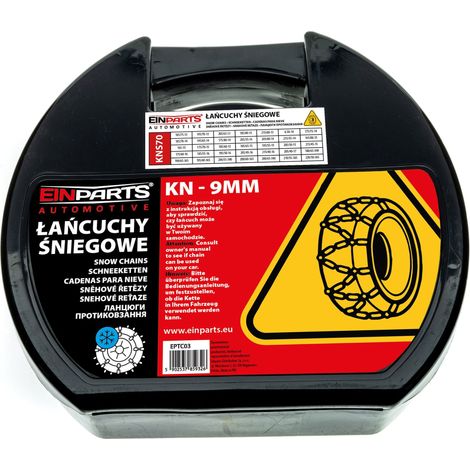 Cadenas de nieve para ruedas/neumáticos de 13-17 pulgadas KNS70 Ö-Norm TÜV 9 mm, 2 piezas (1/5)